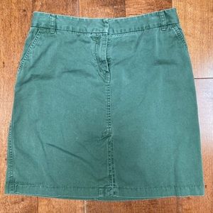 J Crew Green Knee Length Skirt